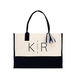 Initials and Last Name Customized Embroidered Tote Bag 100% Cotton Canvas Chic Personalized Tote Bag for Bridesmaid Anniversary Wedding Day - Aaria Tees Aaria Tees