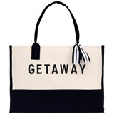 Getaway Beach Tote Bag - Large Chic Tote Bag - Gift for Her - Vacation Tote Bag - Weekender Bag - Travel Tote - Aaria Tees Aaria Tees