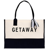 Getaway Beach Tote Bag - Large Chic Tote Bag - Gift for Her - Vacation Tote Bag - Weekender Bag - Travel Tote - Aaria Tees Aaria Tees