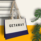 Getaway Beach Tote Bag XL - Oversized Chic Tote Bag with Zipper and Inner Pocket-Gift for Her -Vacation Tote Bag -Weekender Bag -Travel Tote - Aaria Tees Aaria Tees