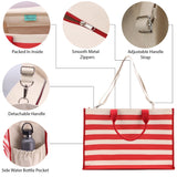 Beach Life Cabana Tote Bag XL - Oversized Chic Tote Bag with Zipper and Inner Pocket - Beach Bag for Women - Weekender Beach Tote - Aaria Tees Aaria Tees