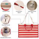 Salty Vibes Cabana Tote Bag XL - Oversized Chic Tote Bag with Zipper and Inner Pocket - Beach Bag for Women - Weekender Beach Tote - Aaria Tees Aaria Tees