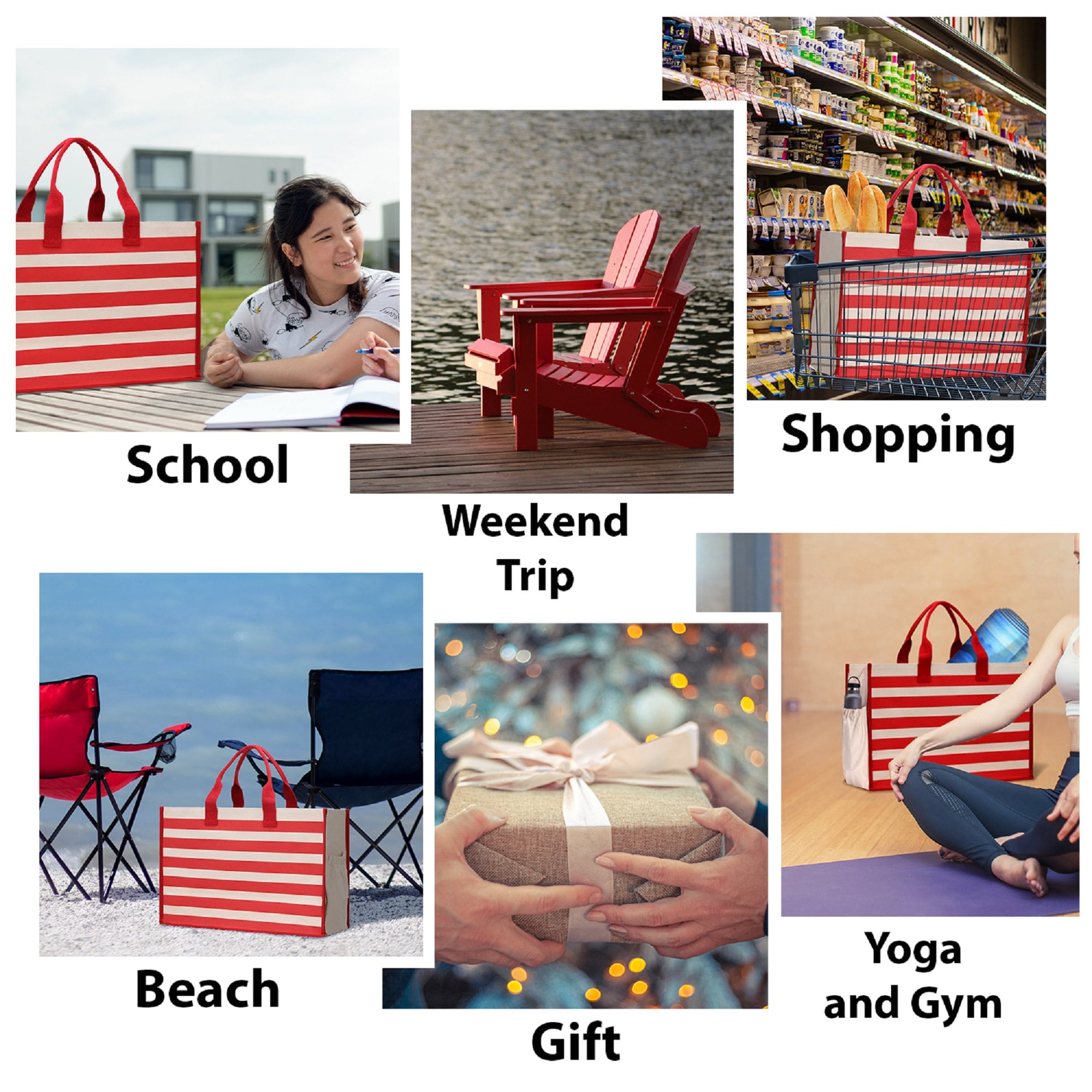 Salty Vibes Cabana Tote Bag XL - Oversized Chic Tote Bag with Zipper and Inner Pocket - Beach Bag for Women - Weekender Beach Tote - Aaria Tees Aaria Tees