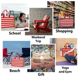 Beach Life Cabana Tote Bag XL - Oversized Chic Tote Bag with Zipper and Inner Pocket - Beach Bag for Women - Weekender Beach Tote - Aaria Tees Aaria Tees