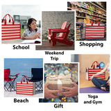 Weekend Vibes Cabana Tote Bag XL - Oversized Chic Tote Bag with Zipper and Inner Pocket - Beach Bag for Women - Weekender Beach Tote - Aaria Tees Aaria Tees
