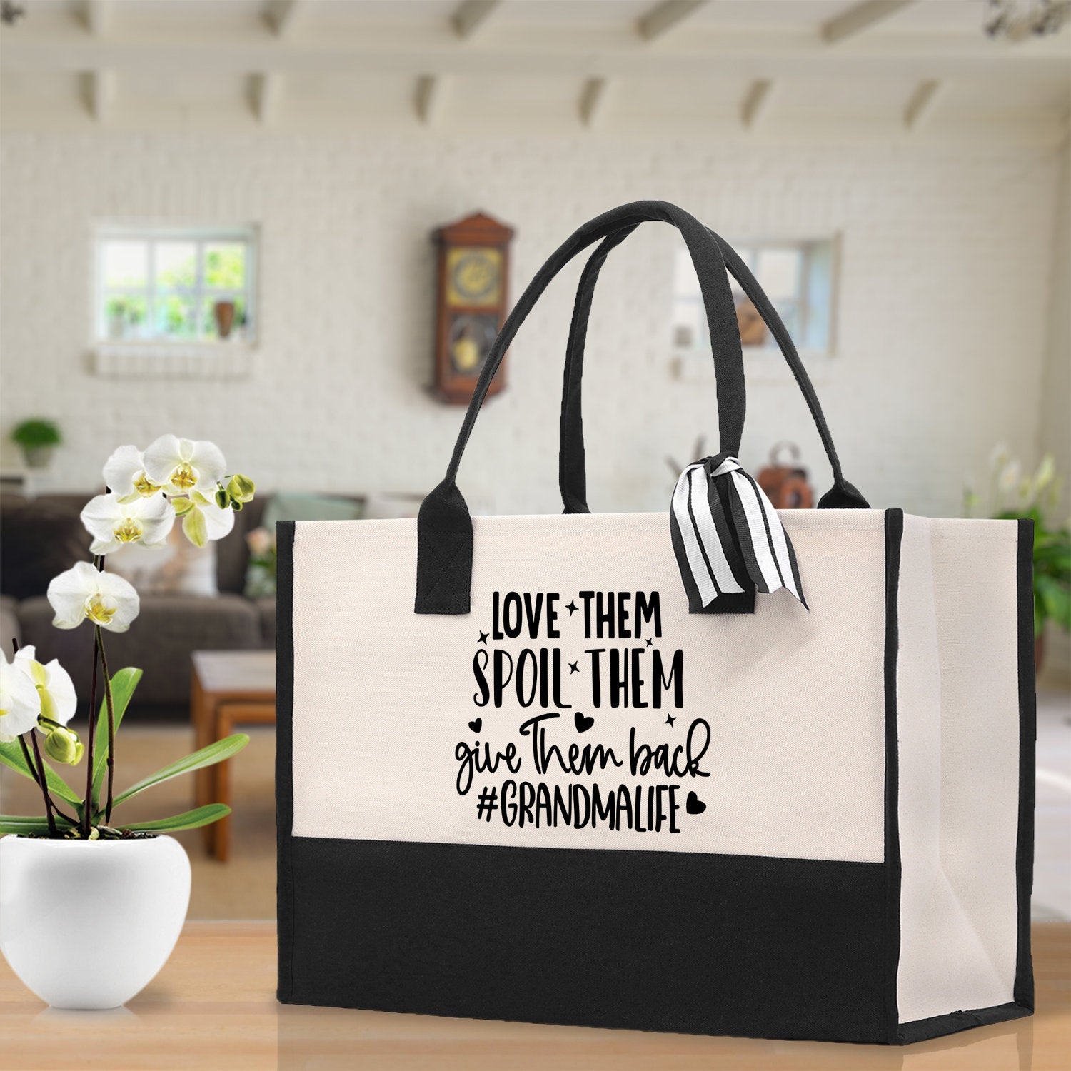 Grandma Tote Bag Grandma's Getaway Bag Grandma Nana Bag Grandma Gift Bag Shopping Bag Mothers Day Gift Live Love Spoil Bag Grandma Beach Bag - Aaria Tees Aaria Tees