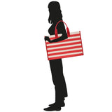 Weekend Vibes Cabana Tote Bag XL - Oversized Chic Tote Bag with Zipper and Inner Pocket - Beach Bag for Women - Weekender Beach Tote - Aaria Tees Aaria Tees