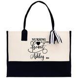 Nurse Personalized Tote Bag Nurse Gift Registered Nurse Tote RN Tote RN Gift Future Nurse Gift Nursing Student Gift Nurse Graduation Gift - Aaria Tees Aaria Tees