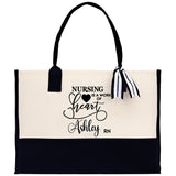 Nurse Personalized Tote Bag Nurse Gift Registered Nurse Tote RN Tote RN Gift Future Nurse Gift Nursing Student Gift Nurse Graduation Gift - Aaria Tees Aaria Tees
