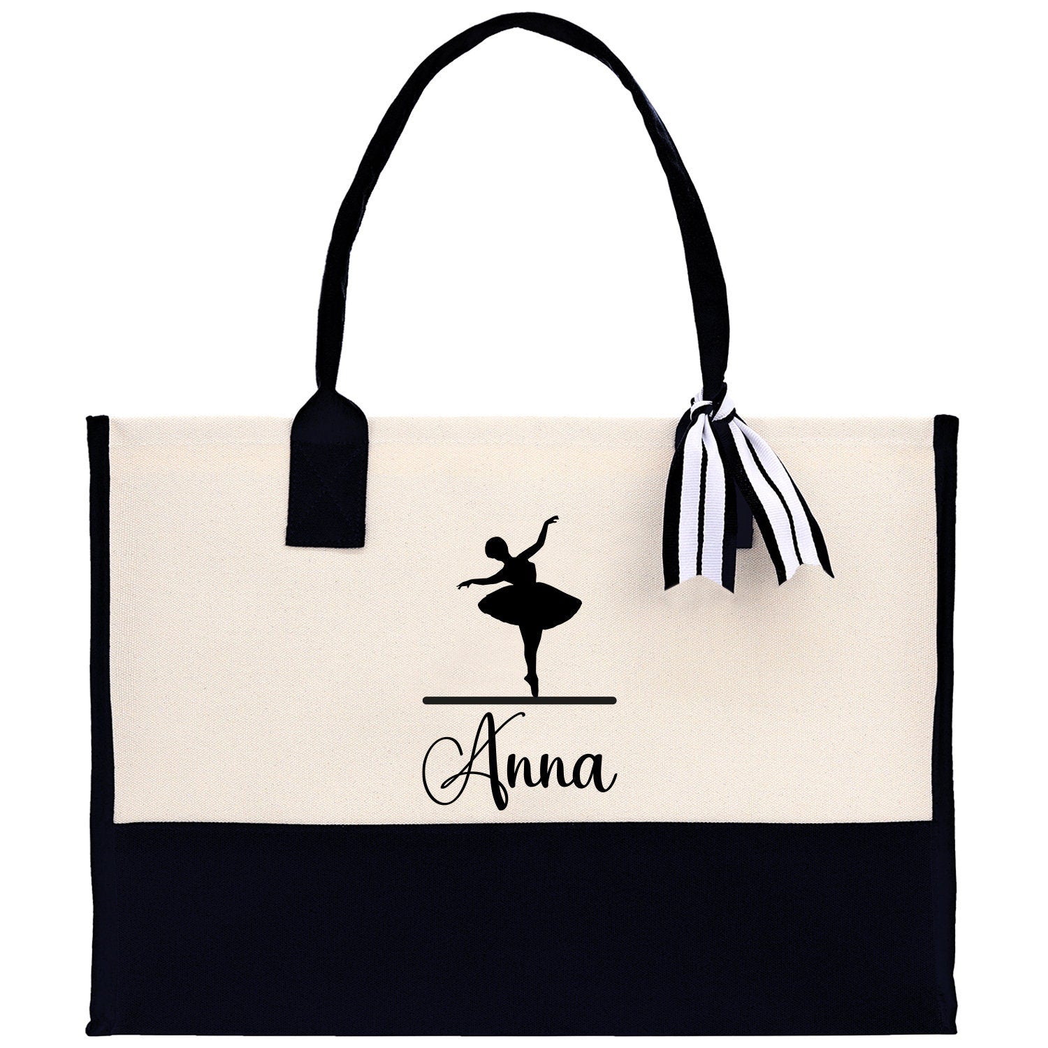 Dance Personalized Tote Bag Ballet Bag Gymnastic Bag Ballerina Bag Dancer Gift Dance Teacher Gift Dance Student Bag Custom for Women Girls - Aaria Tees Aaria Tees