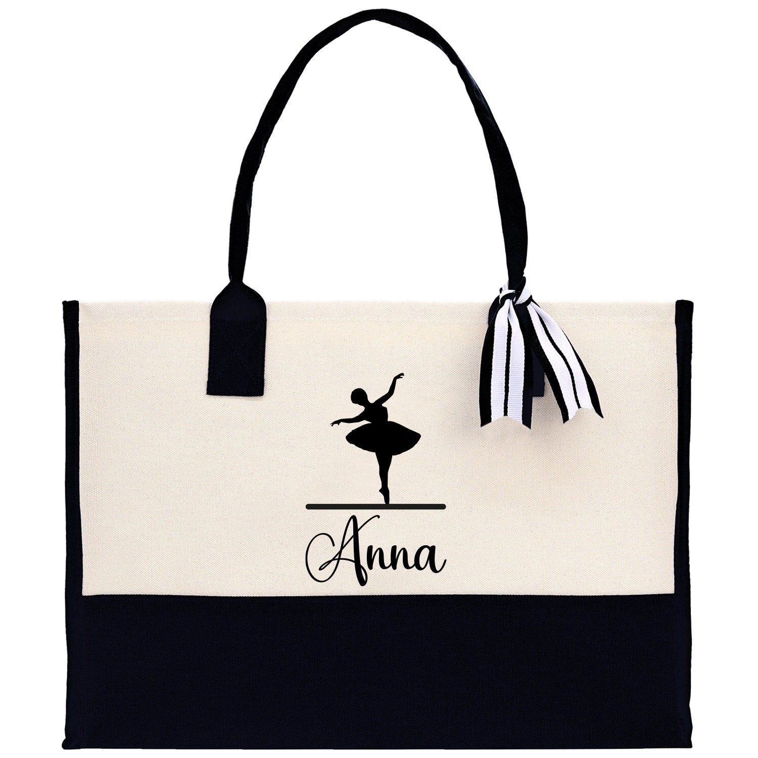 Dance Personalized Tote Bag Ballet Bag Gymnastic Bag Ballerina Bag Dancer Gift Dance Teacher Gift Dance Student Bag Custom for Women Girls - Aaria Tees Aaria Tees