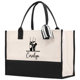 Dance Personalized Tote Bag Ballet Bag Gymnastic Bag Ballerina Bag Dancer Gift Dance Teacher Gift Dance Student Bag Custom for Women Girls - Aaria Tees Aaria Tees