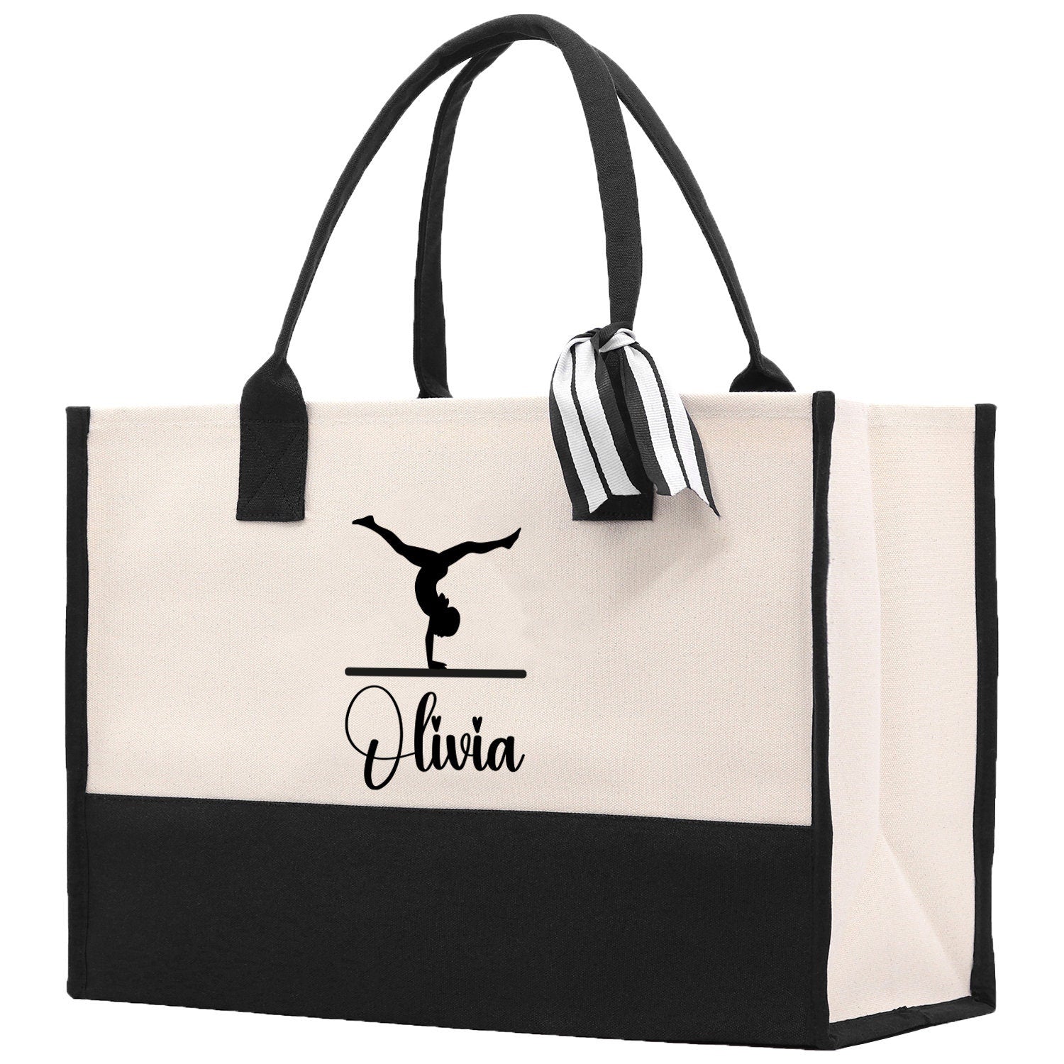 Dance Personalized Tote Bag Ballet Bag Gymnastic Bag Ballerina Bag Dancer Gift Dance Teacher Gift Dance Student Bag Custom for Women Girls - Aaria Tees Aaria Tees