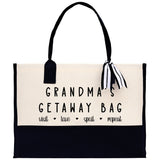 Grandma Tote Bag Grandma's Getaway Bag Grandma Nana Bag Grandma Gift Bag Shopping Bag Mothers Day Gift Live Love Spoil Bag Grandma Beach Bag - Aaria Tees Aaria Tees