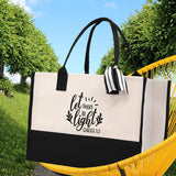 Let There Be Light Genesis 1:3 Religious Tote Bag for Women Bible Verse Canvas Tote Bag Religious Gifts Bible Verse Gift Church Tote Bag - Aaria Tees Aaria Tees