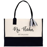 Mrs. Last Name Est Year Tote Bag Personalized Date Wedding Tote Bridal Shower Gift Honeymoon Gift Customized Wedding Gift Bridesmaid Gift - Aaria Tees Aaria Tees
