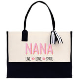 Grandma Tote Bag Grandma's Getaway Bag Grandma Nana Bag Grandma Gift Bag Shopping Bag Mothers Day Gift Live Love Spoil Bag Grandma Beach Bag - Aaria Tees Aaria Tees