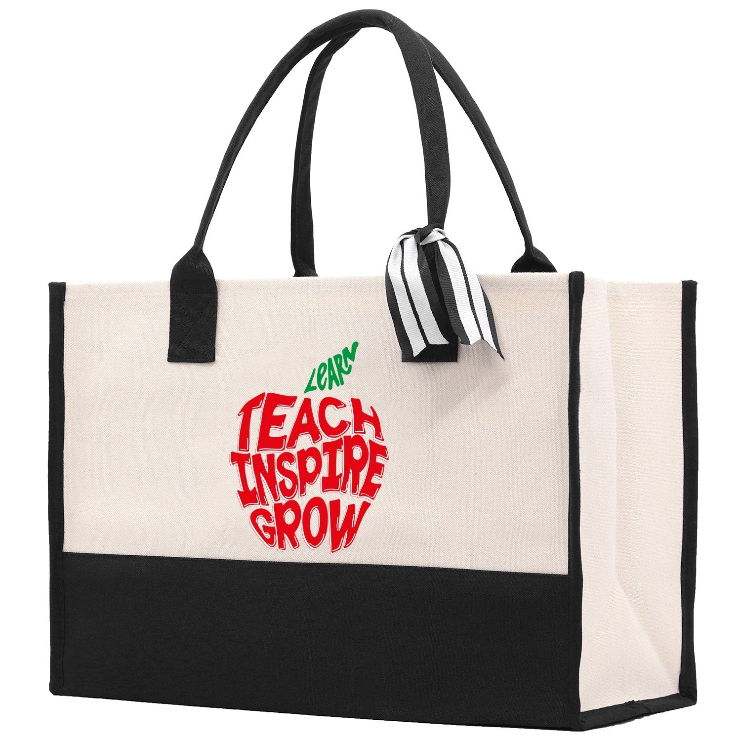 Teacher Floral Tote Bag Teacher Wildflower Graphic Tote Teacher Life Tote Bag Teacher Flower Bag Gift for Teacher Wildflower Book Bag - Aaria Tees Aaria Tees