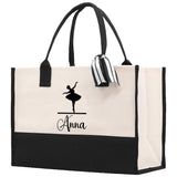 Dance Personalized Tote Bag Ballet Bag Gymnastic Bag Ballerina Bag Dancer Gift Dance Teacher Gift Dance Student Bag Custom for Women Girls - Aaria Tees Aaria Tees