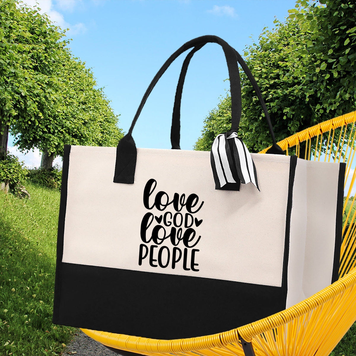 Love God Love People Religious Tote Bag for Women Bible Verse Canvas Tote Bag Religious Gifts Bible Verse Gift Church Tote Bag - Aaria Tees