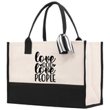 Love God Love People Religious Tote Bag for Women Bible Verse Canvas Tote Bag Religious Gifts Bible Verse Gift Church Tote Bag - Aaria Tees Aaria Tees