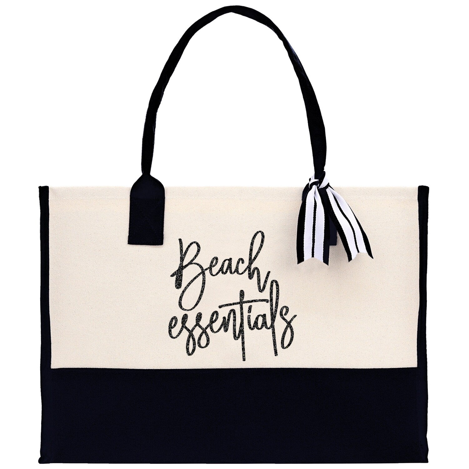 Beach Essentials Tote Bag Beach Vacation Tote Bag Summer Beach Canvas Tote Bag Large Canvas Beach Bag Weekender Tote Bag - Aaria Tees Aaria Tees