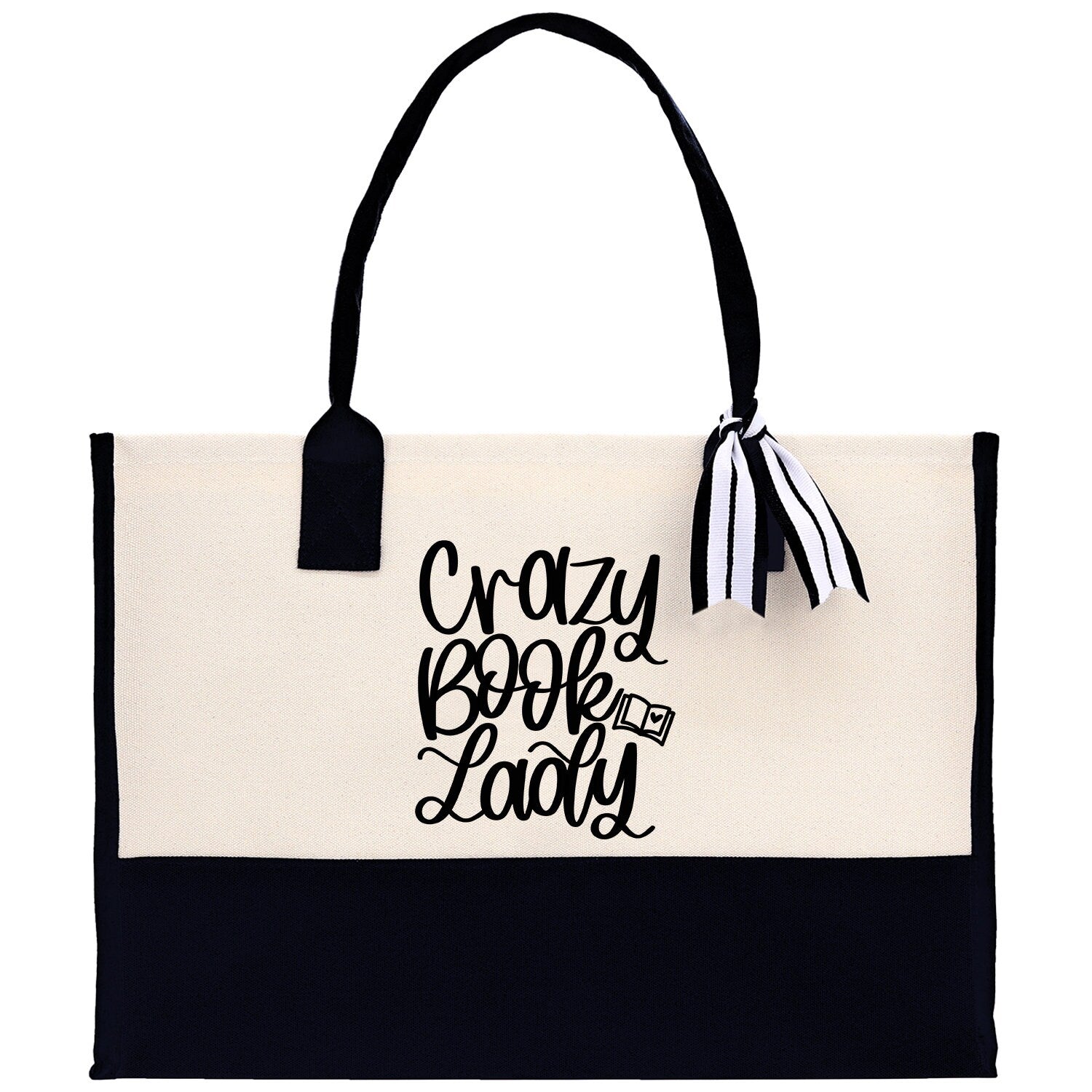 Crazy Book Lady Tote Bag Bookworm Gift Book Quotes Party Gift Book Lover Tote Book Canvas Tote Bag Birthday Gift Library Bag Grocery Bag - Aaria Tees Aaria Tees