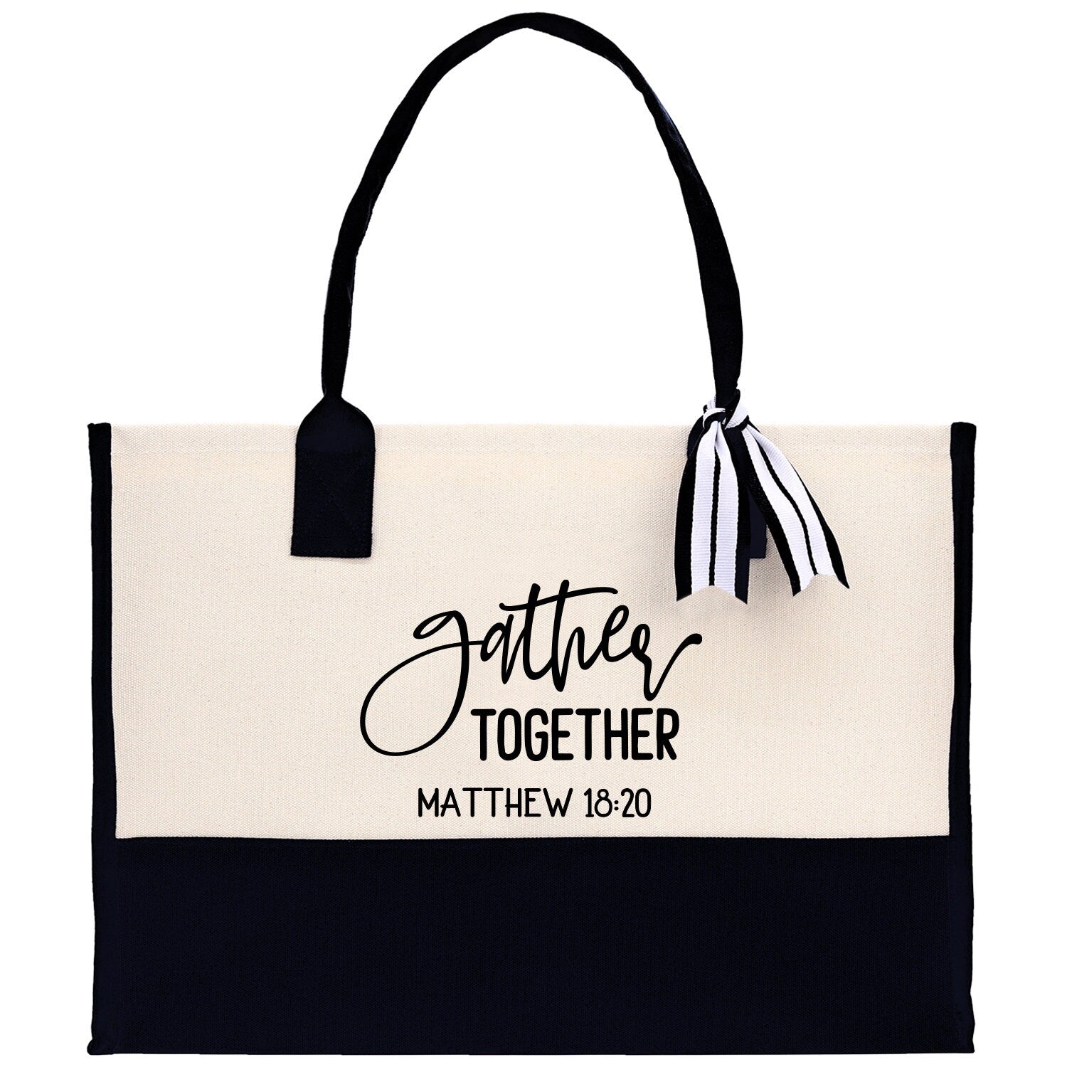 Gather Together Matthew 18:20 Religious Tote Bag for Women Bible Verse Canvas Tote Bag Religious Gifts Bible Verse Gift Church Tote Bag - Aaria Tees Aaria Tees