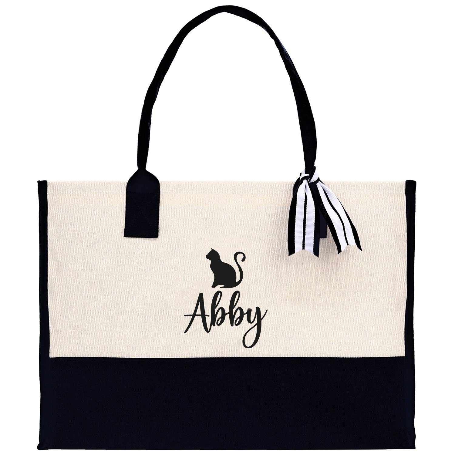 Personalized Kids Name Tote Bag Dinosaur Tote Kindergarten Tote Beach Bag for Boys Custom Kids Summer Bag Kids School Bag Rabbit Unicorn Cat - Aaria Tees Aaria Tees