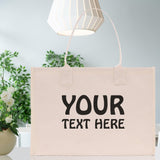Minimalist Customized Embroidered Name Tote Bag 100% Cotton Canvas and a Chic Personalized Tote , Beach Bag, Market Bag, Bridesmaid -Natural - Aaria Tees Aaria Tees