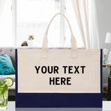 Customized XL Beach Tote Bag with Glitter Vinyl Option - Oversized Chic Tote Bag with Zipper and Inner Pocket - Personalized Weekender Bag - Aaria Tees Aaria Tees