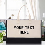 Customized XL Beach Tote Bag with Glitter Vinyl Option - Oversized Chic Tote Bag with Zipper and Inner Pocket - Personalized Weekender Bag - Aaria Tees Aaria Tees