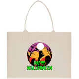 Halloween Trick or Treat Tote Bag Halloween Tote Bag for Kids Halloween Gift Halloween Candy Bag Halloween Doodles Cute Canvas Tote Bag - Aaria Tees Aaria Tees
