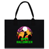 Halloween Trick or Treat Tote Bag Halloween Tote Bag for Kids Halloween Gift Halloween Candy Bag Halloween Doodles Cute Canvas Tote Bag - Aaria Tees Aaria Tees
