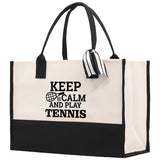 Tennis Tote Bag Custom Tennis Tote Bag Tennis Sport Gift for Her Personalized Tennis Bag Tennis Love Bag Tennis Coach Gift Canvas Tote Bag - Aaria Tees Aaria Tees