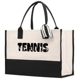 Tennis Tote Bag Custom Tennis Tote Bag Tennis Sport Gift for Her Personalized Tennis Bag Tennis Love Bag Tennis Coach Gift Canvas Tote Bag - Aaria Tees Aaria Tees