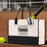 Tennis Tote Bag Custom Tennis Tote Bag Tennis Sport Gift for Her Personalized Tennis Bag Tennis Love Bag Tennis Coach Gift Canvas Tote Bag - Aaria Tees Aaria Tees
