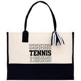 Tennis Tote Bag Custom Tennis Tote Bag Tennis Sport Gift for Her Personalized Tennis Bag Tennis Love Bag Tennis Coach Gift Canvas Tote Bag - Aaria Tees Aaria Tees