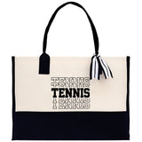 Tennis Tote Bag Custom Tennis Tote Bag Tennis Sport Gift for Her Personalized Tennis Bag Tennis Love Bag Tennis Coach Gift Canvas Tote Bag - Aaria Tees Aaria Tees