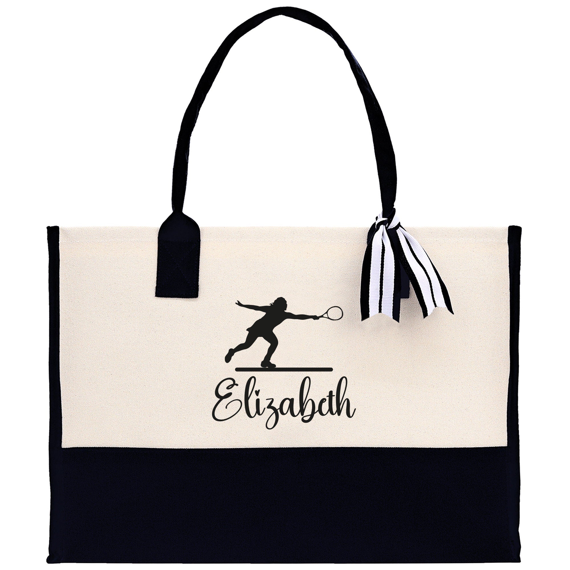 Tennis Tote Bag Custom Tennis Tote Bag Tennis Sport Gift for Her Personalized Tennis Bag Tennis Love Bag Tennis Coach Gift Canvas Tote Bag - Aaria Tees Aaria Tees