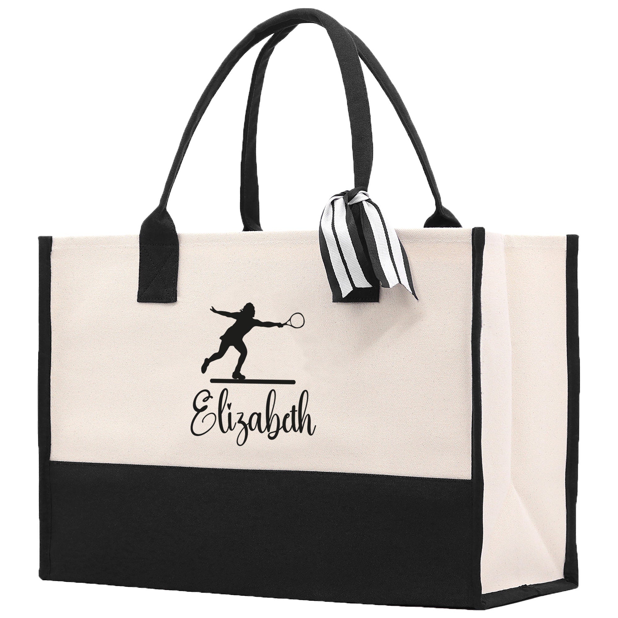 Tennis Tote Bag Custom Tennis Tote Bag Tennis Sport Gift for Her Personalized Tennis Bag Tennis Love Bag Tennis Coach Gift Canvas Tote Bag - Aaria Tees Aaria Tees