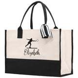 Tennis Tote Bag Custom Tennis Tote Bag Tennis Sport Gift for Her Personalized Tennis Bag Tennis Love Bag Tennis Coach Gift Canvas Tote Bag - Aaria Tees Aaria Tees