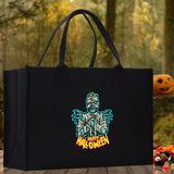 Halloween Trick or Treat Tote Bag Halloween Tote Bag for Kids Halloween Gift Halloween Candy Bag Halloween Doodles Cute Canvas Tote Bag - Aaria Tees Aaria Tees