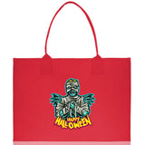 Halloween Trick or Treat Tote Bag Halloween Tote Bag for Kids Halloween Gift Halloween Candy Bag Halloween Doodles Cute Canvas Tote Bag - Aaria Tees Aaria Tees