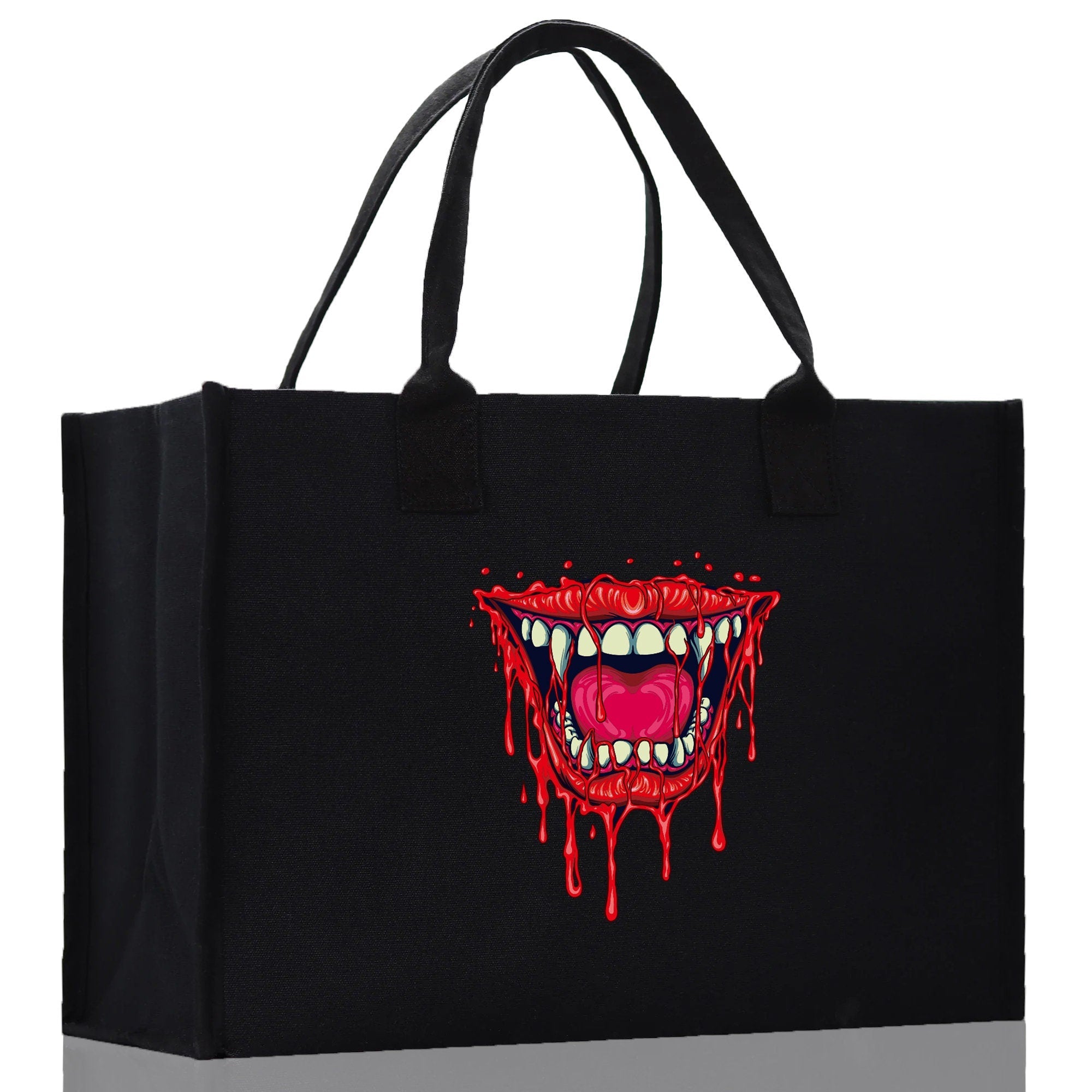 Halloween Trick or Treat Tote Bag Halloween Tote Bag for Kids Halloween Gift Halloween Candy Bag Halloween Doodles Cute Canvas Tote Bag - Aaria Tees Aaria Tees