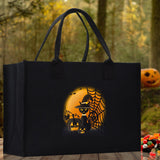 Halloween Trick or Treat Tote Bag Halloween Tote Bag for Kids Halloween Gift Halloween Candy Bag Halloween Doodles Cute Canvas Tote Bag - Aaria Tees Aaria Tees