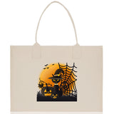 Halloween Trick or Treat Tote Bag Halloween Tote Bag for Kids Halloween Gift Halloween Candy Bag Halloween Doodles Cute Canvas Tote Bag - Aaria Tees Aaria Tees