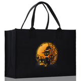 Halloween Trick or Treat Tote Bag Halloween Tote Bag for Kids Halloween Gift Halloween Candy Bag Halloween Doodles Cute Canvas Tote Bag - Aaria Tees Aaria Tees