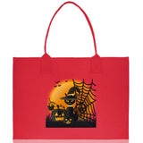 Halloween Trick or Treat Tote Bag Halloween Tote Bag for Kids Halloween Gift Halloween Candy Bag Halloween Doodles Cute Canvas Tote Bag - Aaria Tees Aaria Tees