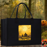 Halloween Trick or Treat Tote Bag Halloween Tote Bag for Kids Halloween Gift Halloween Candy Bag Halloween Doodles Cute Canvas Tote Bag - Aaria Tees Aaria Tees